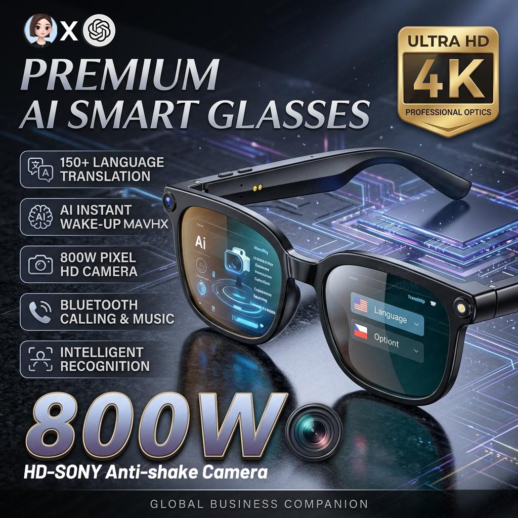 2026 4K 8MP Smart Glasses Men  - Smart Glasses Lens reseña y precio