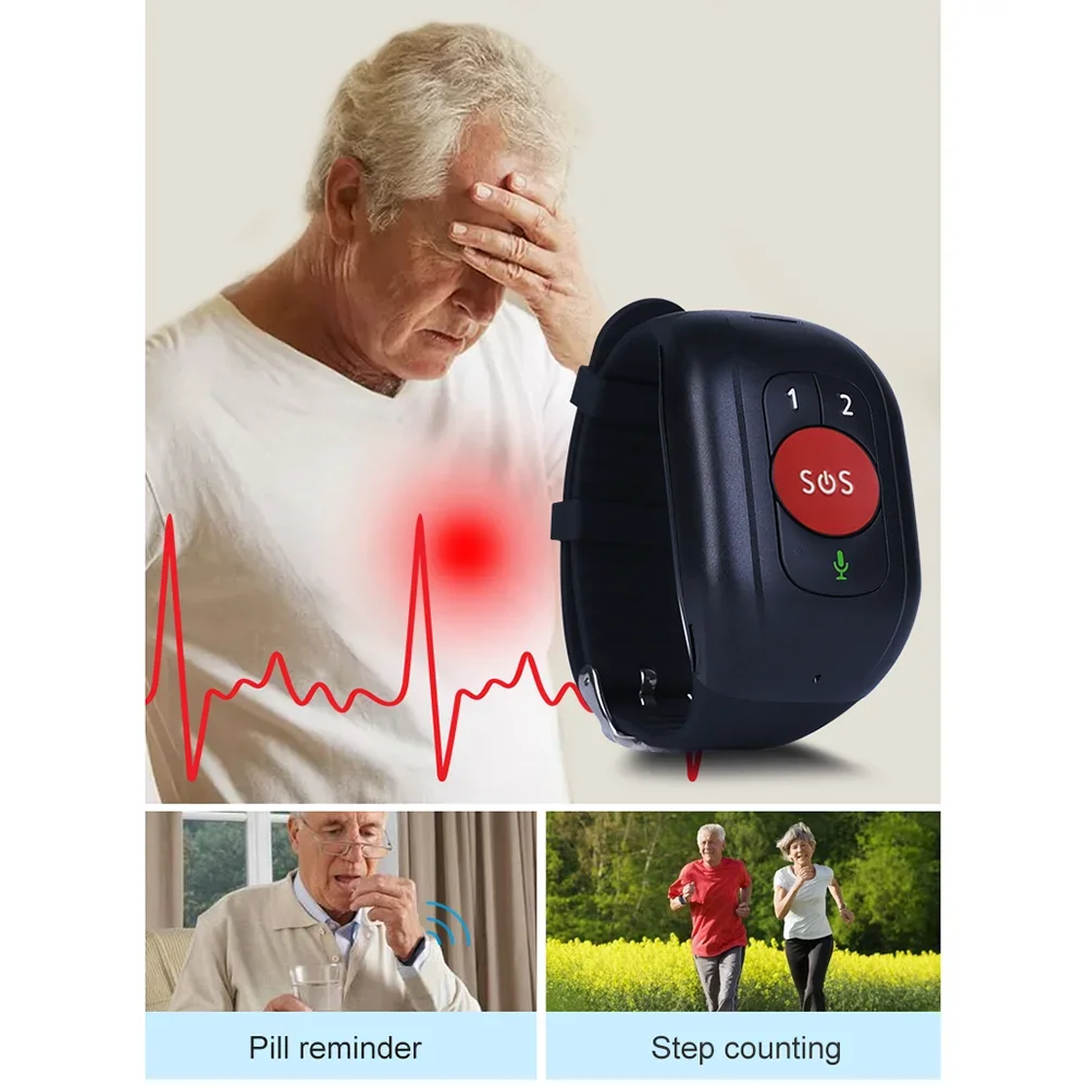 Elderly 4G LTE SOS Watch GPS T - Fall Detection Watch reseña y precio