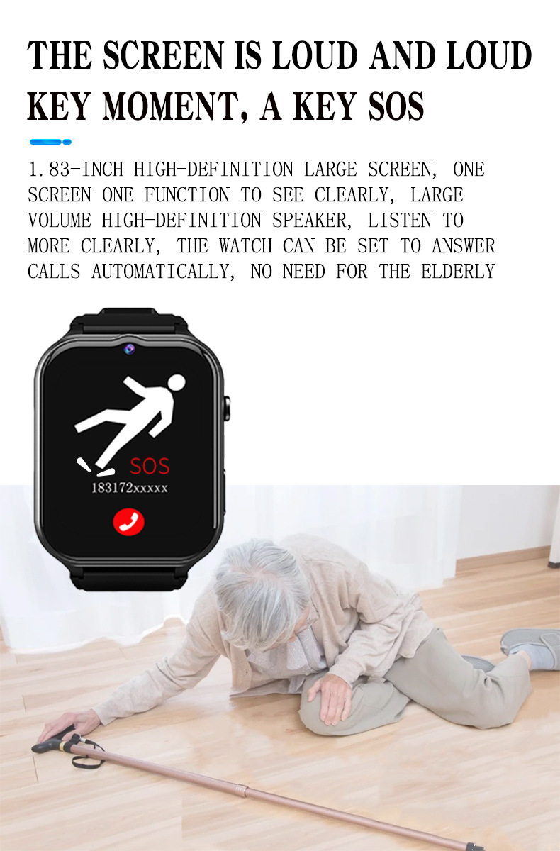 Elderly Smart Watch For Senior - Fall Detection Watch reseña y precio