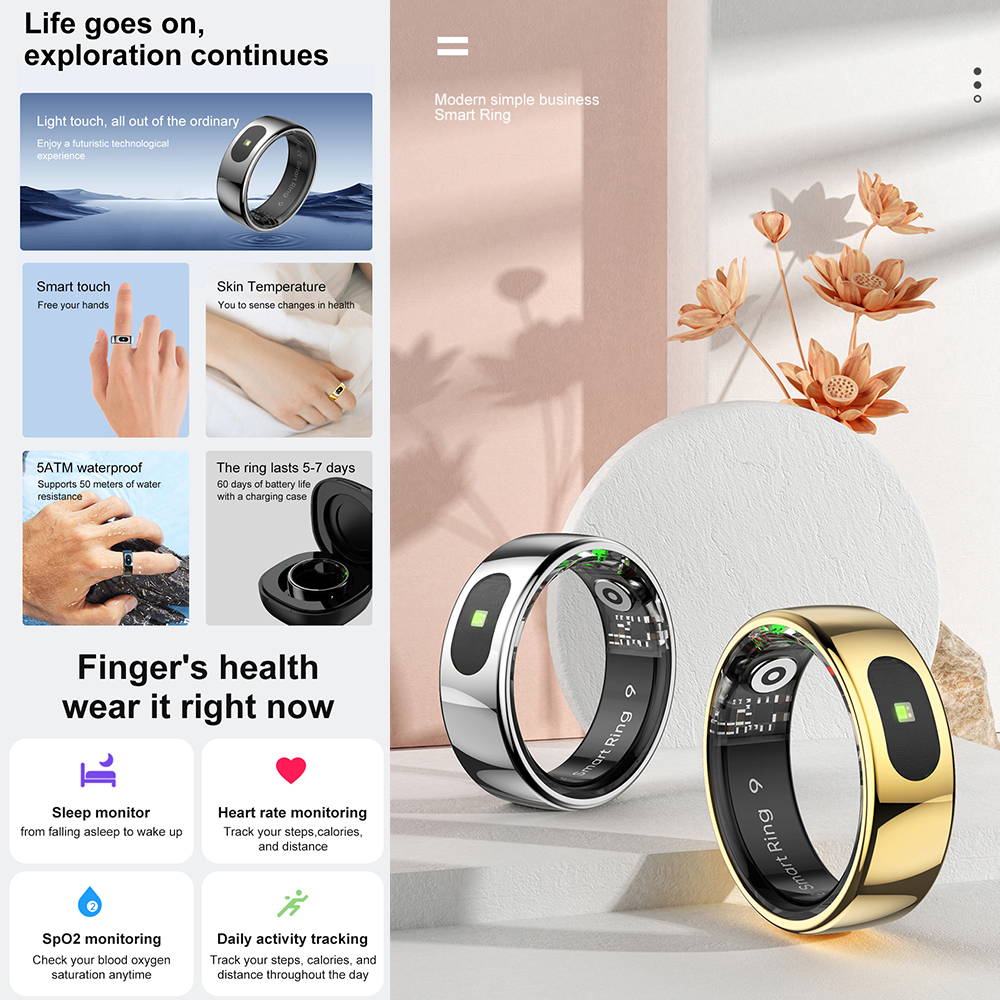 R08 Fitness Tracker Smart Ring - Temperature Ring Skin reseña y precio