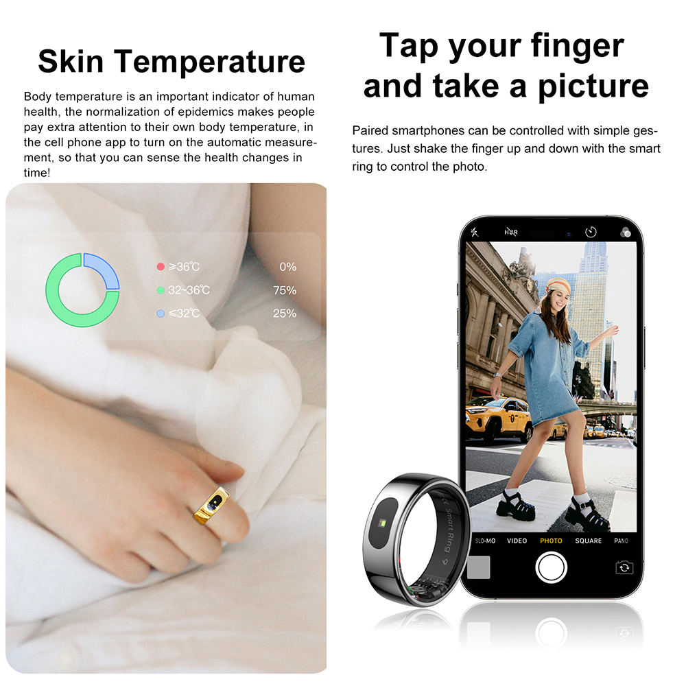 R08 Fitness Tracker Smart Ring - Temperature Ring Skin reseña y precio