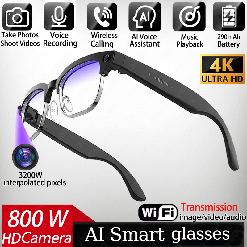 4K Smart AI Glasses 8MP Camera - Smart Glasses Lens reseña y precio