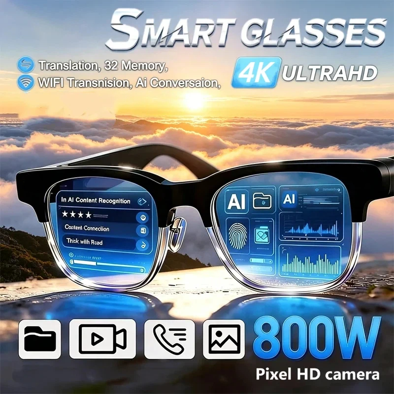 AI Smart Glasses 4K Remote Con - Smart Glasses Lens reseña y precio