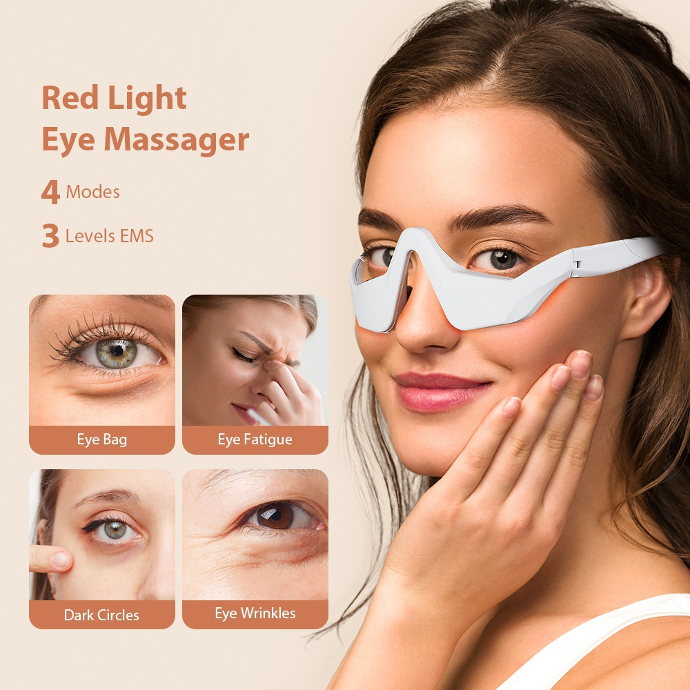 Eye Massager Under Eye Red Lig - Light Therapy Glasses reseña y precio