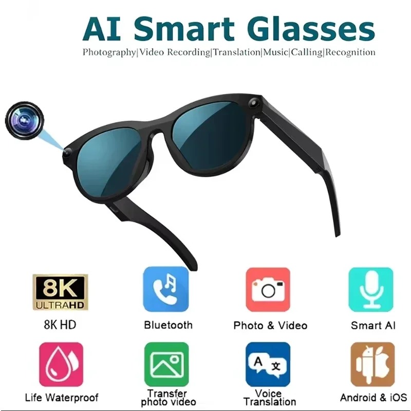8KHD Smart AI Glasses Color Ch - Smart Glasses Lens reseña y precio