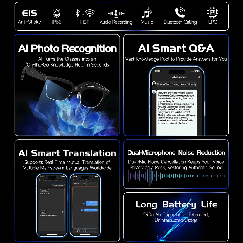 AI Smart Glasses AI Smart Tran - Smart Glasses Lens reseña y precio