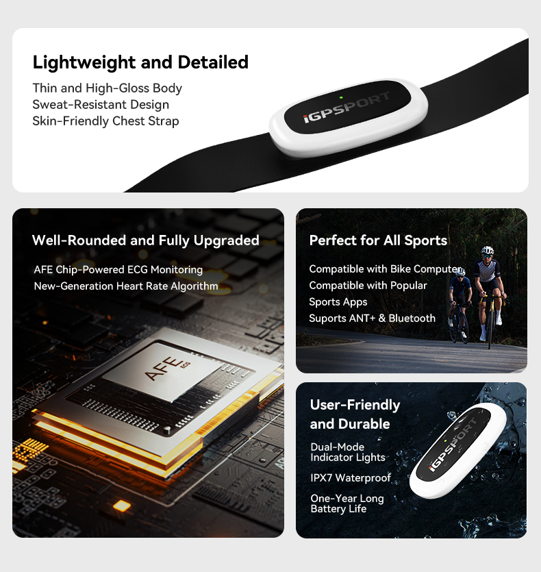 IGPSPORT HR50 Heart Rate Monit - Breath Rate Monitor reseña y precio