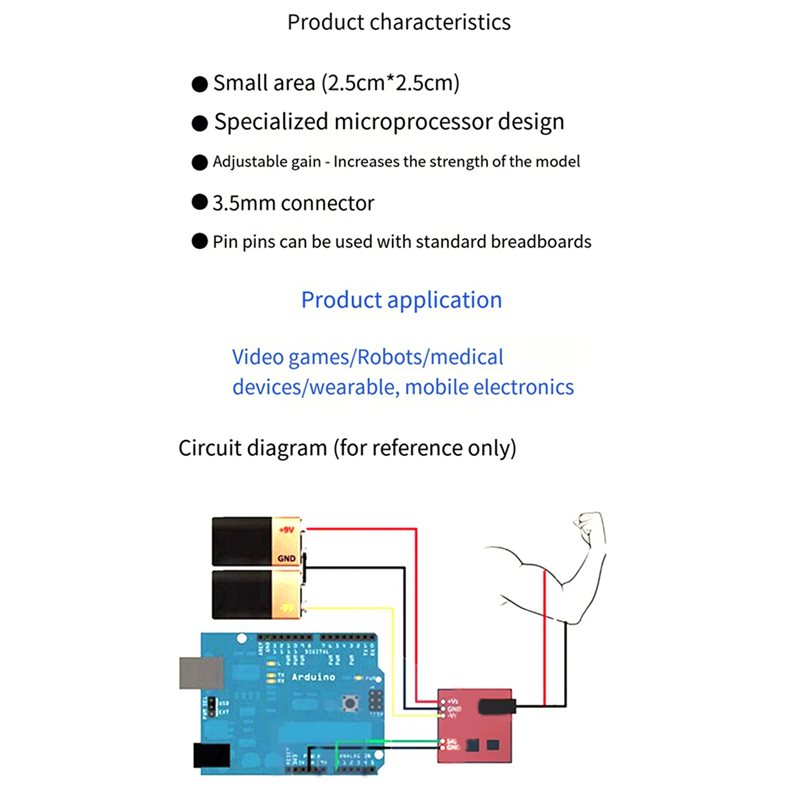 BTLIFE-5X Muscle Electrical Se - Muscle Sensor Emg reseña y precio