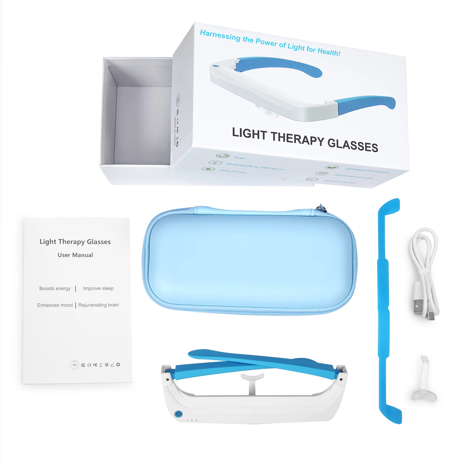 SAD Light Therapy Glasses Red  - Light Therapy Glasses reseña y precio