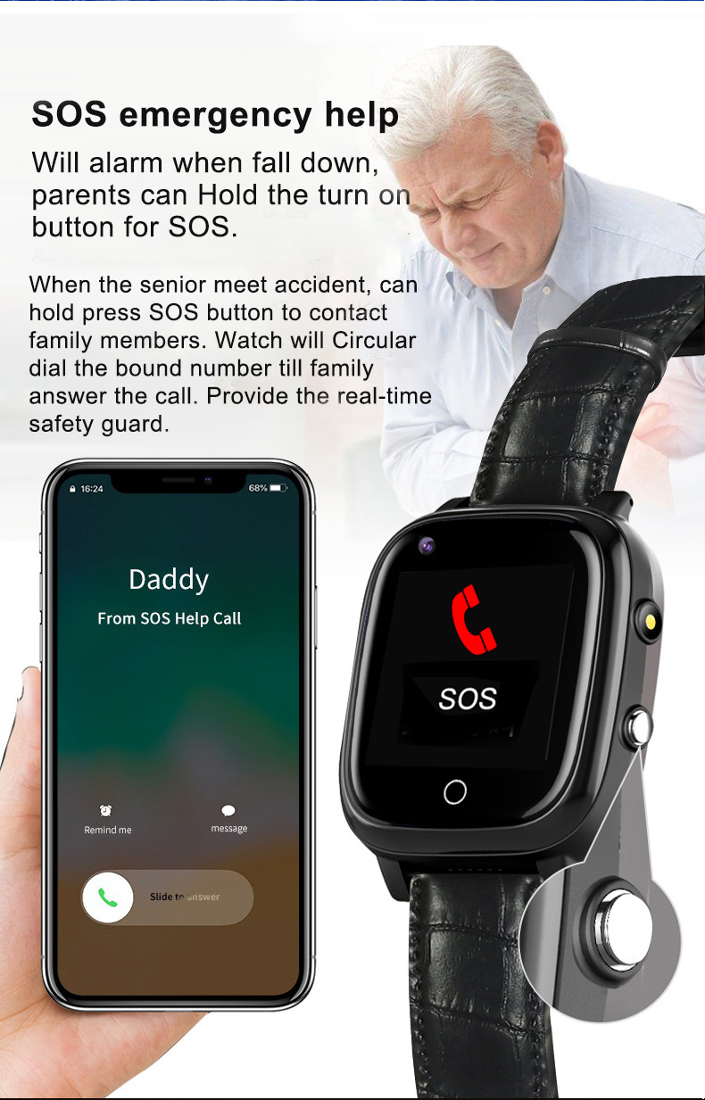 Elderly Smart Watch For Senior - Fall Detection Watch reseña y precio