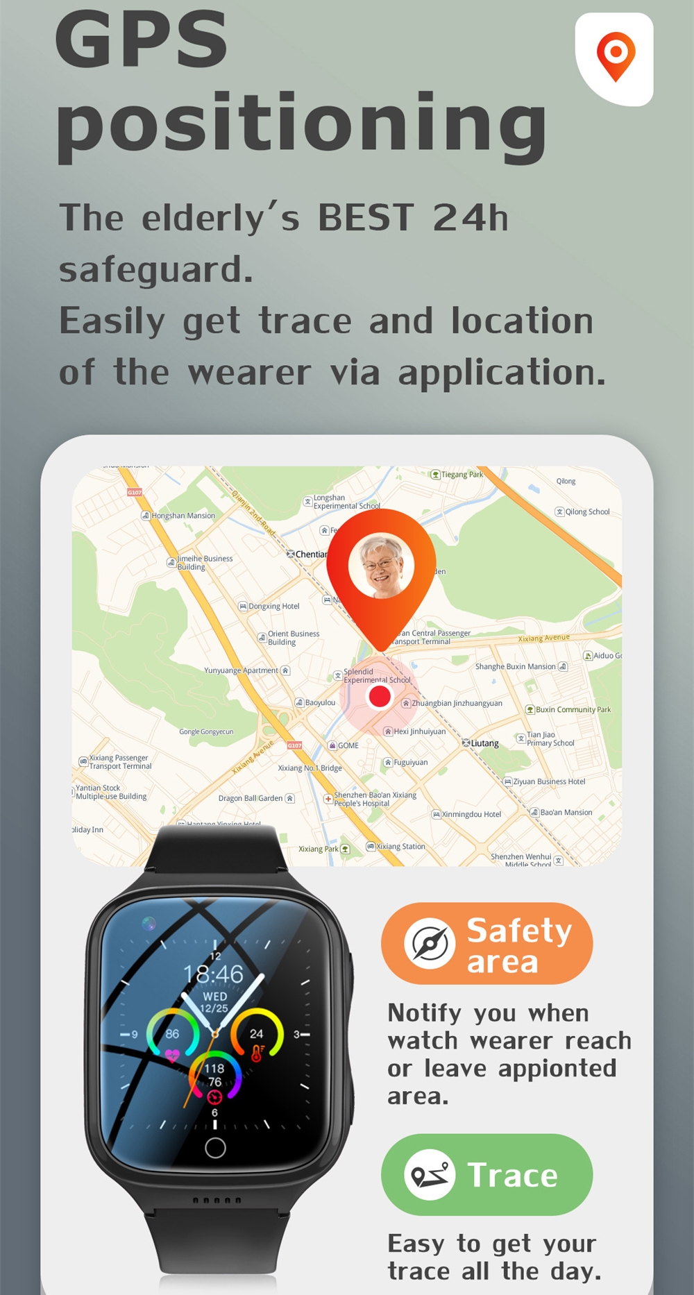 Falling Detection Watch Elderl - Fall Detection Watch reseña y precio
