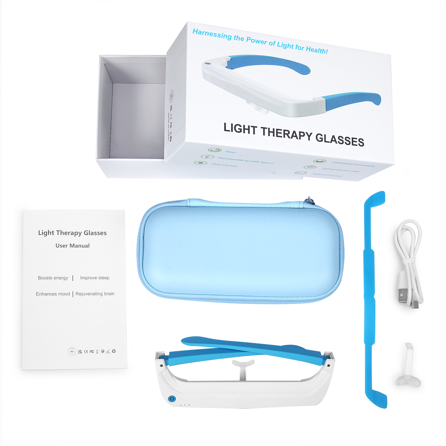 Sleep-aiding and Mind-calming  - Light Therapy Glasses reseña y precio