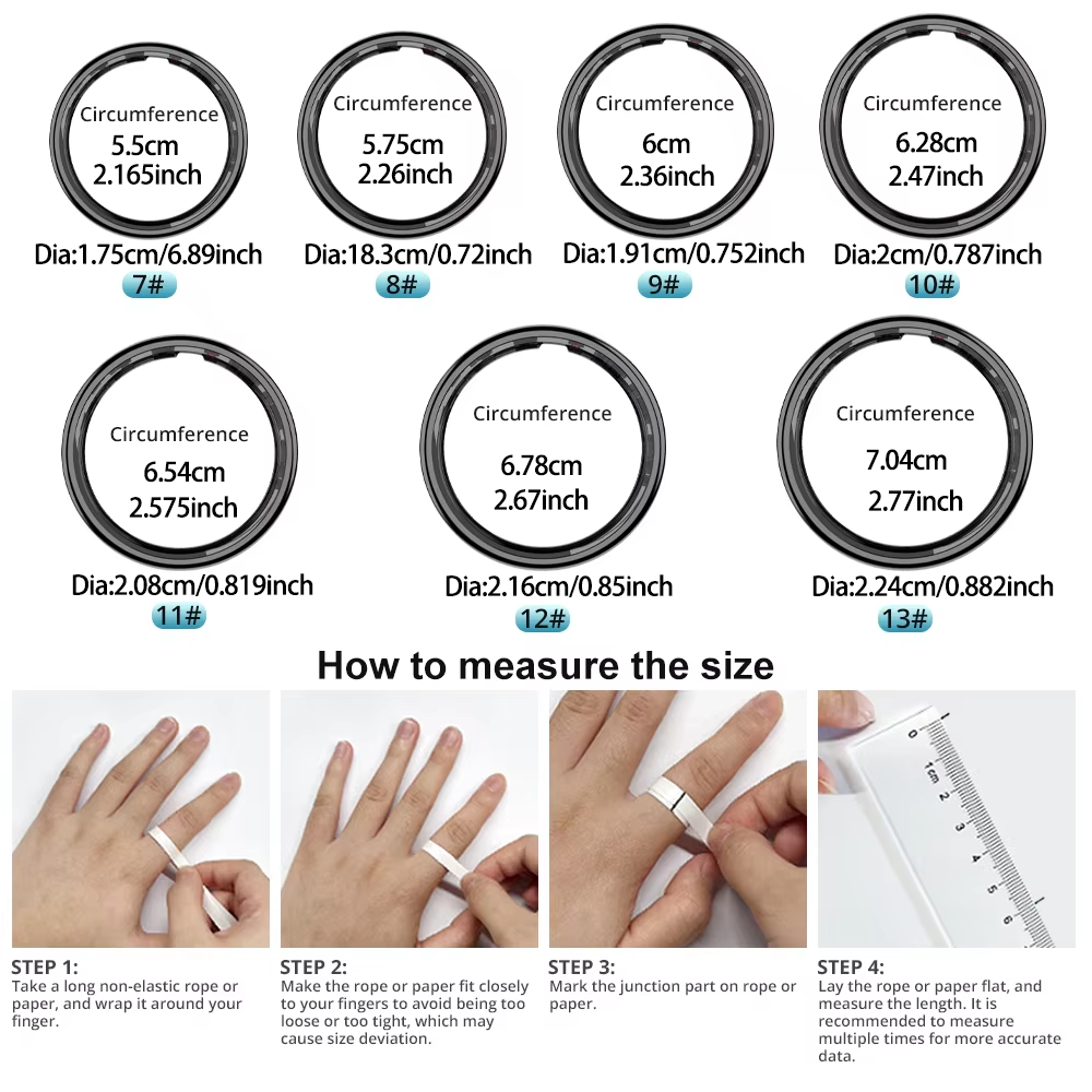 R09 Smart Ring Men Women with  - Temperature Ring Skin reseña y precio