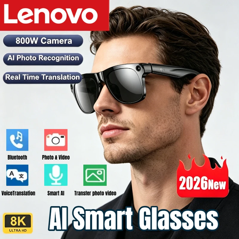 Lenovo AI Smart Glasses 8K HD  - Smart Glasses Lens reseña y precio