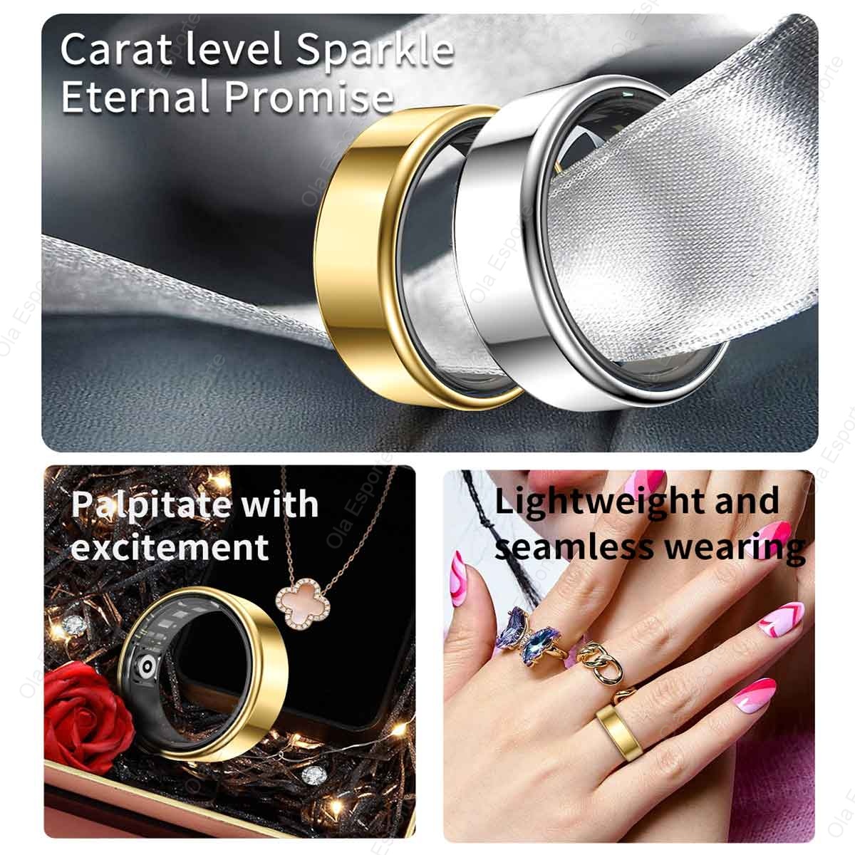 R09 Smart Ring Men Women with  - Temperature Ring Skin reseña y precio