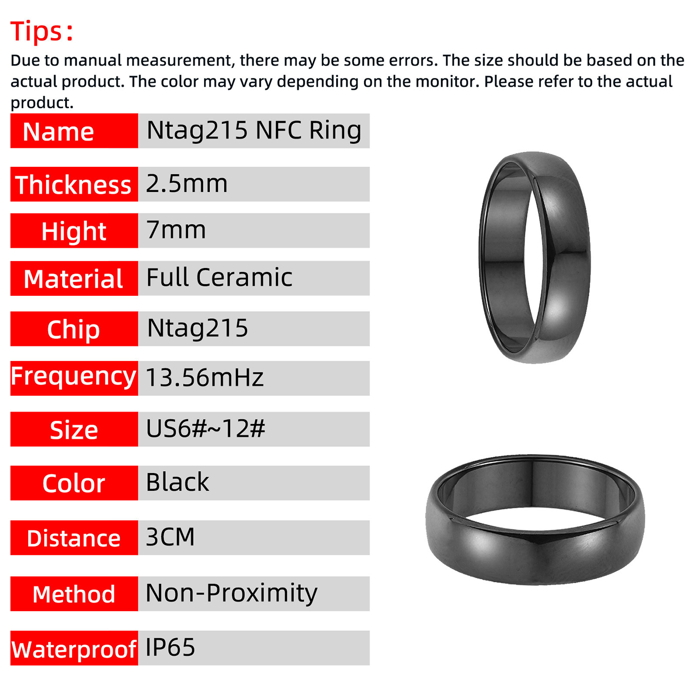 Ntag215 NFC Full Ceramic Smart - Smart Ring Nfc Pay reseña y precio