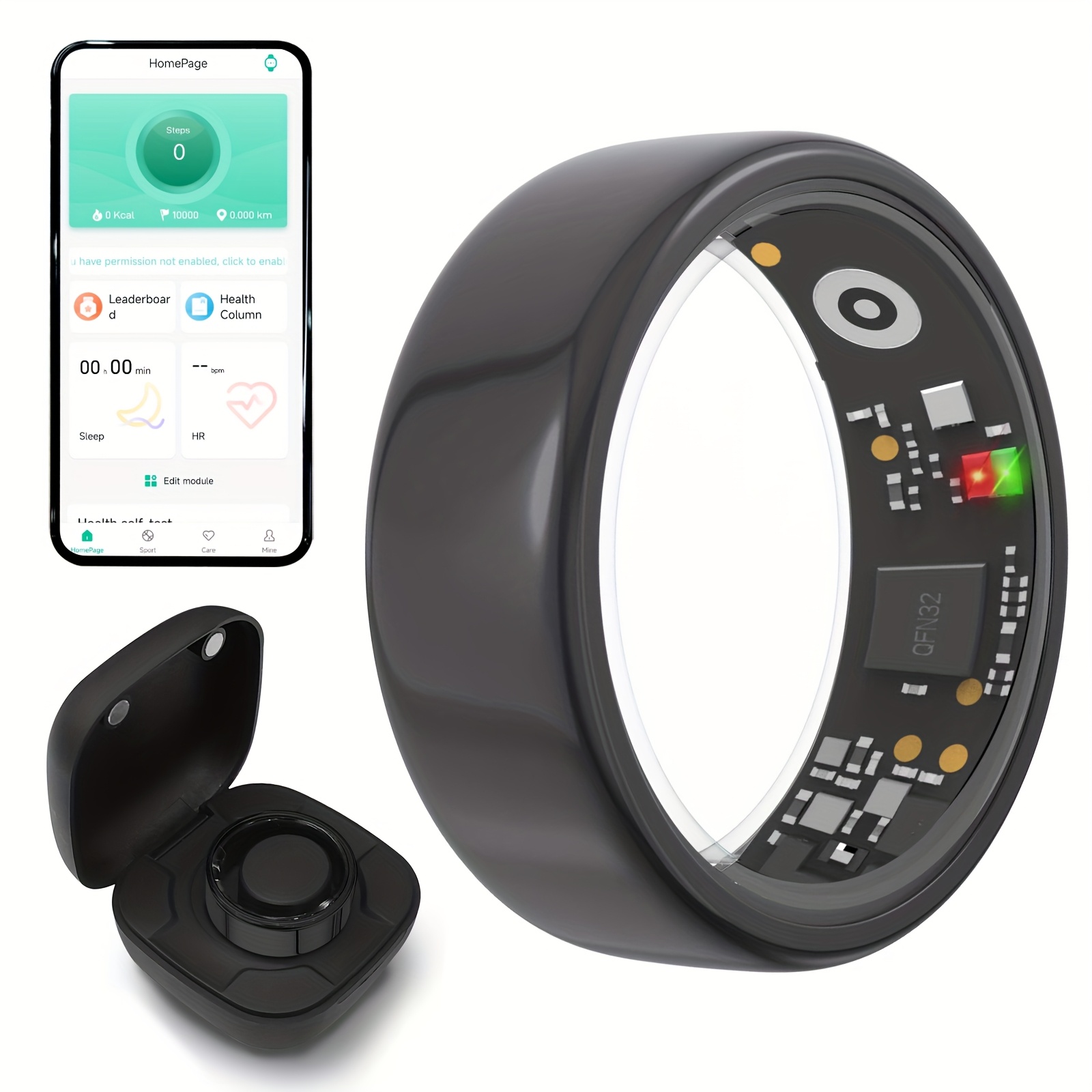 Smart Ring Men Women with Char - Temperature Ring Skin reseña y precio