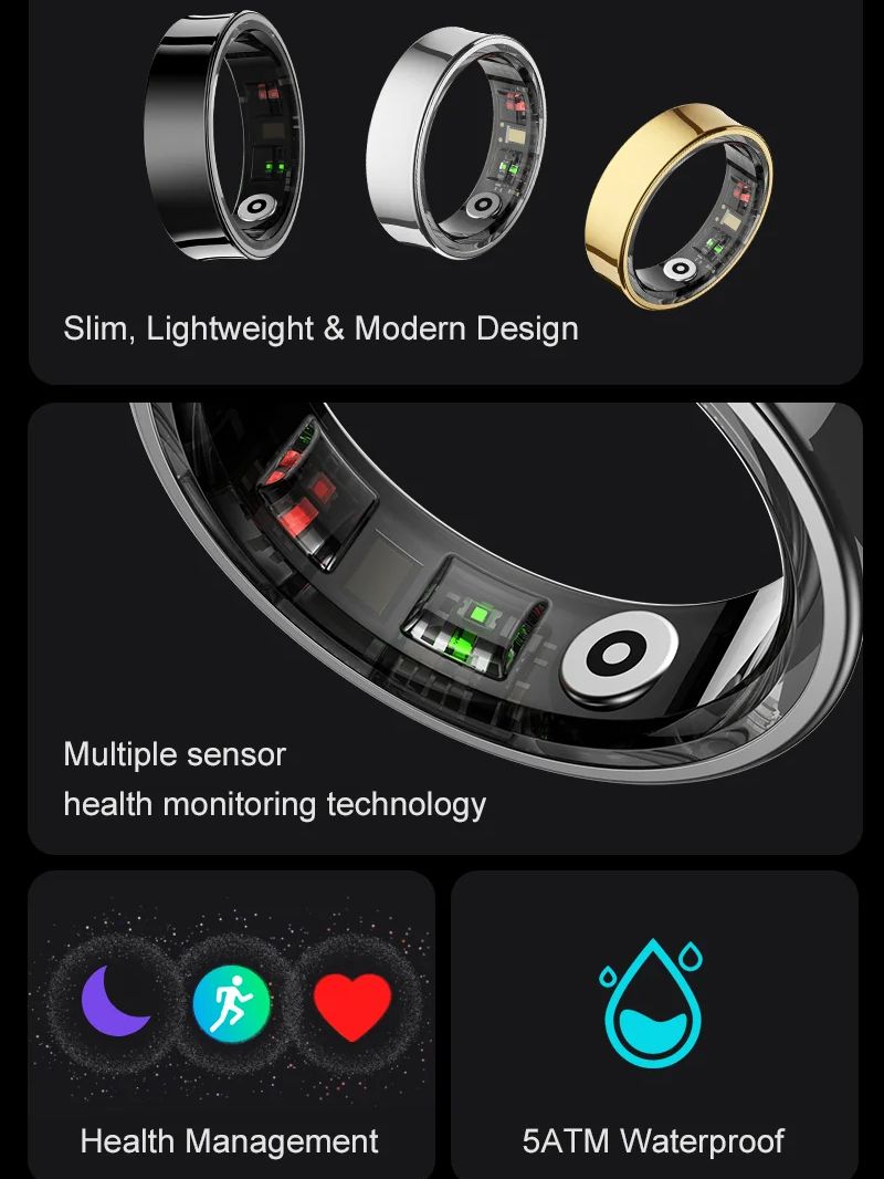 2026 Smart Ring R09 5ATM Water - Temperature Ring Skin reseña y precio