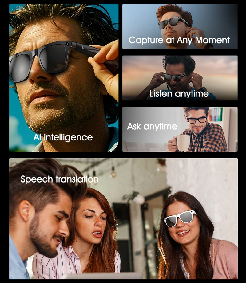 8K AI Smart Glasses Bluetooth  - Smart Glasses Lens reseña y precio